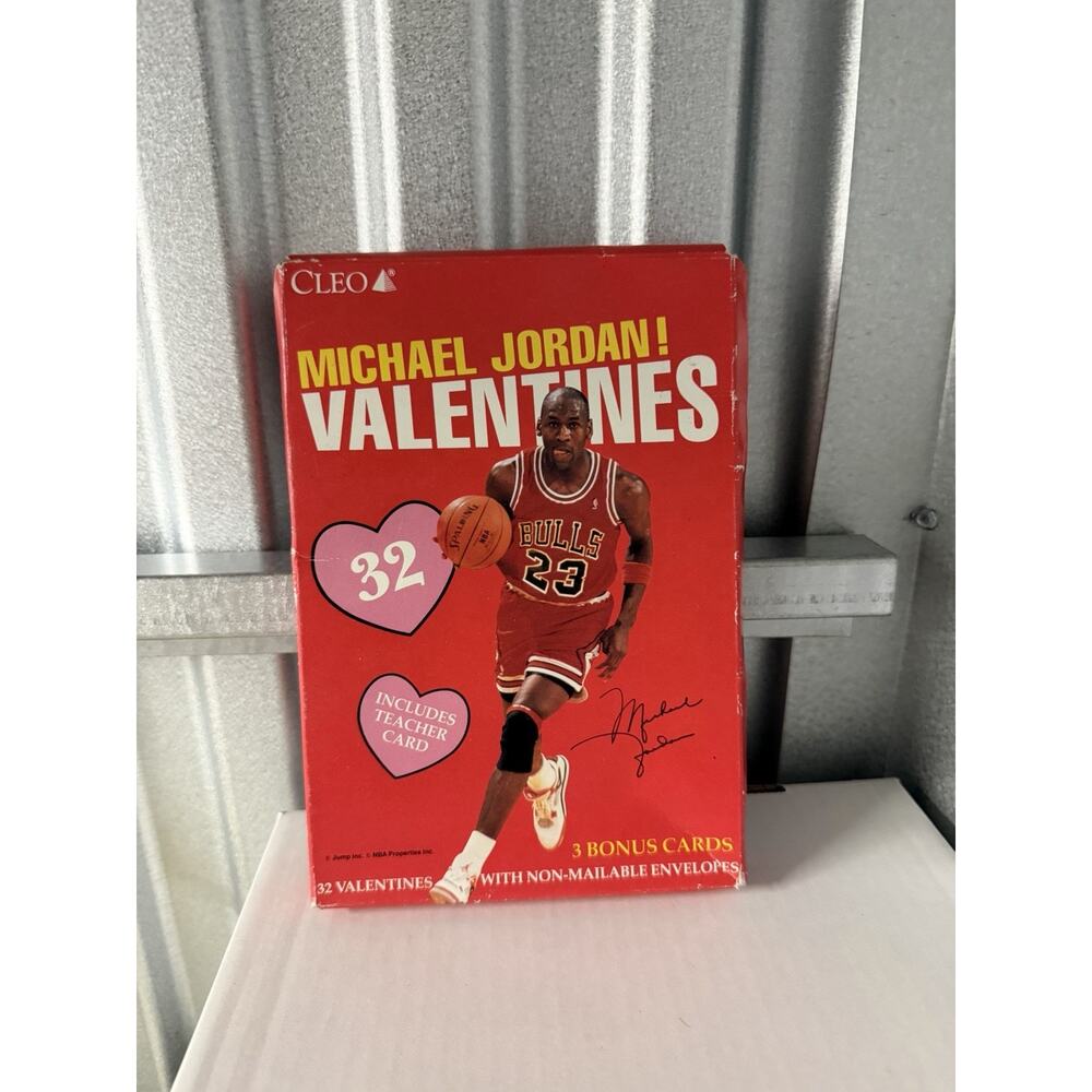 Michael Jordan Valentine Cards Unopened Box Of 32 Cleo Vintage NBA